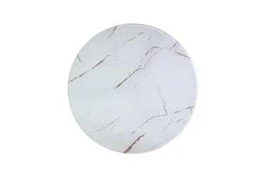 Vagaia Soffbord 80 cm Runt Marmormönster - Vit/Svart - Möbler - Bord & matgrupp - Soffbord