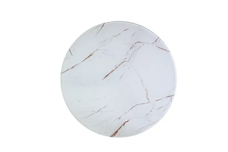 Vagaia Soffbord 80 cm Runt Marmormönster - Vit/Svart - Möbler - Bord & matgrupp - Soffbord