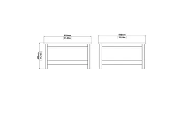 Vallvidera Soffbord 81 cm - Vit - Möbler - Bord & matgrupp - Soffbord