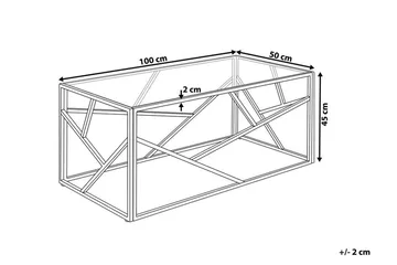 Vanausdall Soffbord 100 cm - Silver/Glas - Möbler - Bord & matgrupp - Soffbord