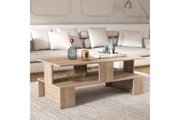 Velenje Soffbord 120 cm - Natur/Mörkbrun - Möbler - Bord & matgrupp - Soffbord - Soffbord med förvaring