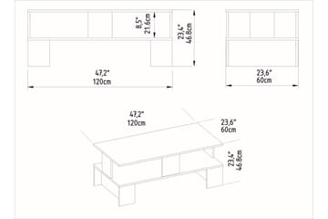 Velenje Soffbord 120 cm - Natur/Mörkbrun - Möbler - Bord & matgrupp - Soffbord - Soffbord med förvaring