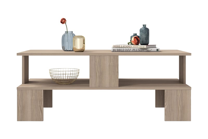 Velenje Soffbord 120 cm - Natur/Mörkbrun - Möbler - Bord & matgrupp - Soffbord - Soffbord med förvaring