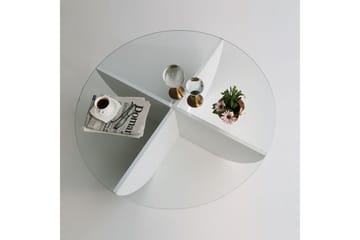 Vellavie Soffbord 90x30x90 cm Runt - Vit - Möbler - Bord & matgrupp - Soffbord