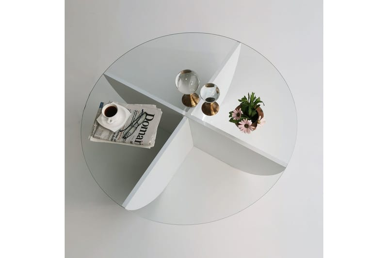 Vellavie Soffbord 90x30x90 cm Runt - Vit - Möbler - Bord & matgrupp - Soffbord