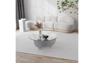 Vellavie Soffbord 90x30x90 cm Runt - Vit - Möbler - Bord & matgrupp - Soffbord