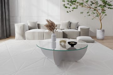 Vellavie Soffbord 90x30x90 cm Runt - Vit - Möbler - Bord & matgrupp - Soffbord