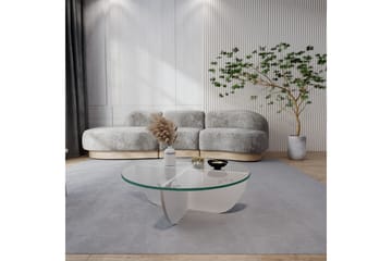 Vellavie Soffbord 90x30x90 cm Runt - Vit - Möbler - Bord & matgrupp - Soffbord