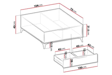 Soffbord Vemdalen 104 cm - Sand beige - Möbler - Bord & matgrupp - Soffbord