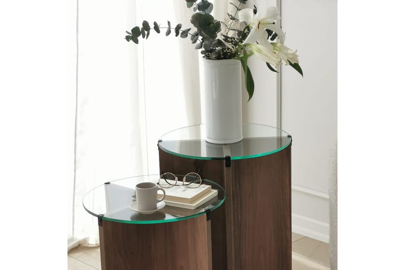 Vintalle Satsbord 60x40x60 cm Runt - Brun - Möbler - Bord & matgrupp - Soffbord