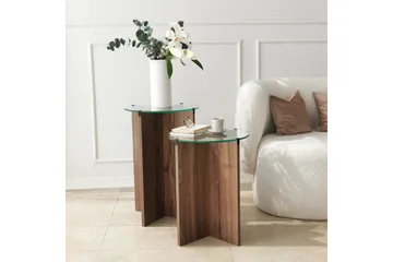 Vintalle Satsbord 60x40x60 cm Runt - Brun - Möbler - Bord & matgrupp - Soffbord