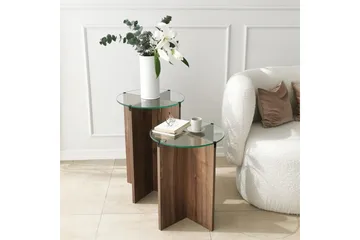 Vintalle Satsbord 60x40x60 cm Runt - Brun - Möbler - Bord & matgrupp - Soffbord