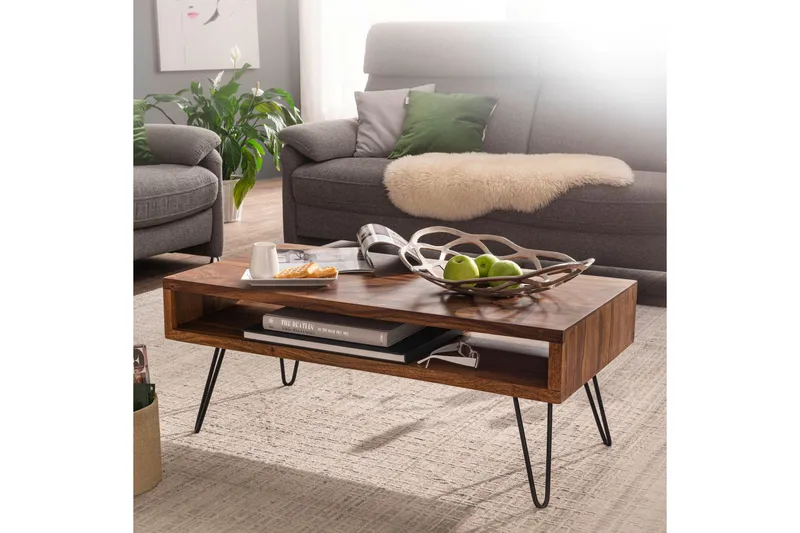 Virworthy Soffbord 100 cm - Massivt Trä/Svart - Möbler - Bord & matgrupp - Soffbord