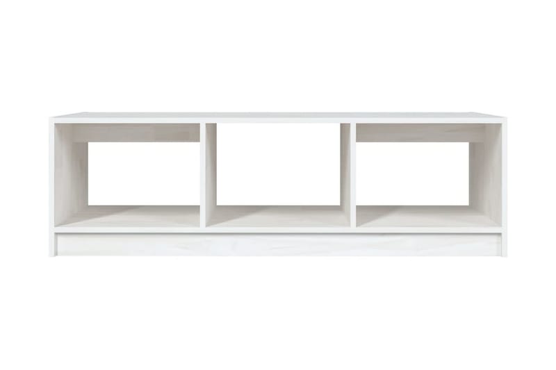Soffbord vit 110x50x34 cm massiv furu - Vit - Soffbord
