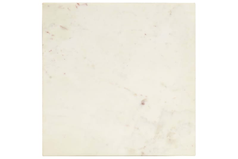 Soffbord vit 40x40x35 cm äkta sten med marmorstruktur - Vit - Marmorbord - Soffbord