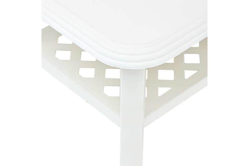 Soffbord vit 90x60x46 cm plast - Vit - Soffbord