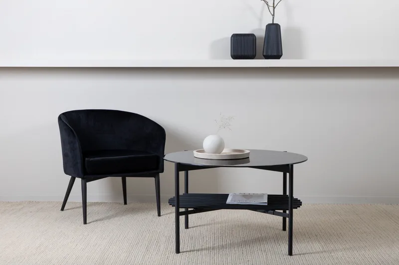 Von Staf Soffbord 80 cm Runt, Svart