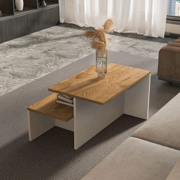 Vumira Satsbord 2 delar 72 cm - Ek och vit - Möbler - Bord & matgrupp - Soffbord - Kistbord