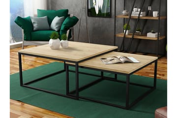 Wardner Kvadratiskt Soffbord Satsbord 76 cm i Ek - Beige - Möbler - Bord & matgrupp - Soffbord