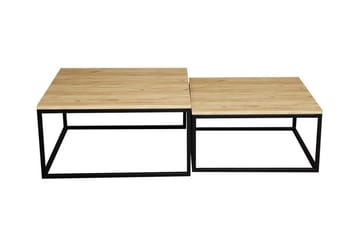 Wardner Kvadratiskt Soffbord Satsbord 76 cm i Ek - Beige - Möbler - Bord & matgrupp - Soffbord