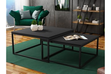 Wardner Kvadratiskt Stapelbart Soffbord 76 cm i Målat Trä - Svart - Möbler - Bord & matgrupp - Soffbord