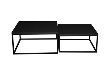 Wardner Kvadratiskt Stapelbart Soffbord 76 cm i Målat Trä - Svart - Möbler - Bord & matgrupp - Soffbord