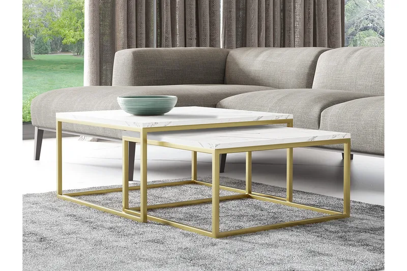 Wardner Soffbord 76 cm - Guld - Möbler - Bord & matgrupp - Soffbord