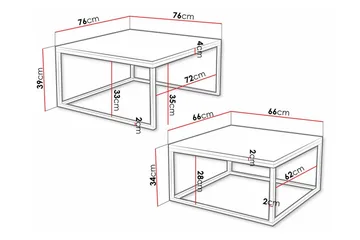 Wardner Soffbord 76 cm - Guld - Möbler - Bord & matgrupp - Soffbord