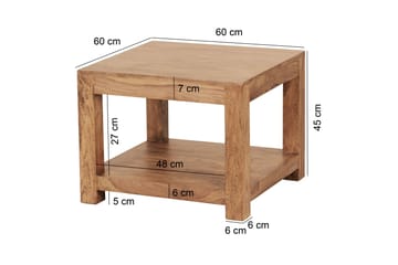 Wattenberg Soffbord 60 cm med Förvaring Hylla - Akacia - Möbler - Bord & matgrupp - Soffbord