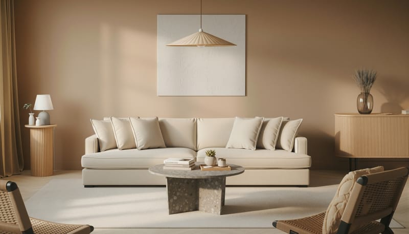 Soffbord Wedge 80 cm Rund  Sten - Grå - Möbler - Bord & matgrupp - Soffbord