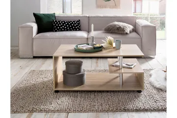 Werbeck Soffbord 105 cm med Förvaring Hylla på Hjul - Trä/Natur - Möbler - Bord & matgrupp - Soffbord