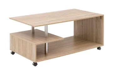 Werbeck Soffbord 105 cm med Förvaring Hylla på Hjul - Trä/Natur - Möbler - Bord & matgrupp - Soffbord