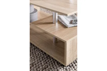 Werbeck Soffbord 105 cm med Förvaring Hylla på Hjul - Trä/Natur - Möbler - Bord & matgrupp - Soffbord