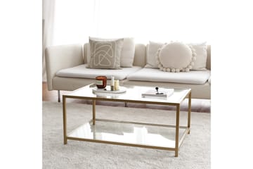 Wickaren Soffbord 90 cm - Guld/Glas - Möbler - Bord & matgrupp - Soffbord