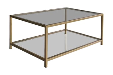 Wickaren Soffbord 90 cm - Guld/Glas - Möbler - Bord & matgrupp - Soffbord