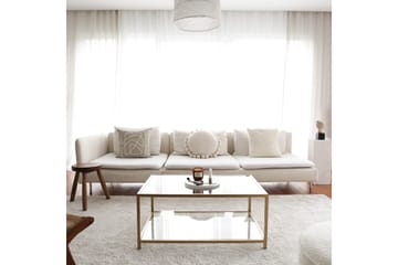 Wickaren Soffbord 90 cm - Guld/Glas - Möbler - Bord & matgrupp - Soffbord