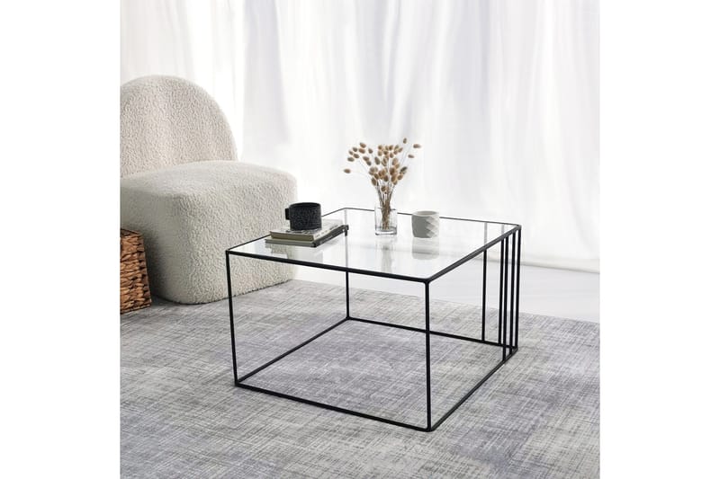Wijkan Soffbord 55 cm - Glas/Svart - Möbler - Bord & matgrupp - Soffbord