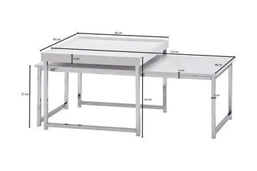 Wilhem Satsbord 110 cm Fyrkantig - Vit - Möbler - Bord & matgrupp - Soffbord