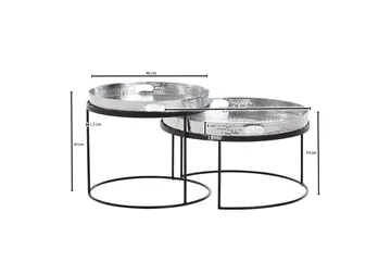 Wilhem Satsbord 46 cm Rund - Silver - Möbler - Bord & matgrupp - Soffbord