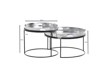 Wilhem Satsbord 46 cm Rund - Silver - Möbler - Bord & matgrupp - Soffbord