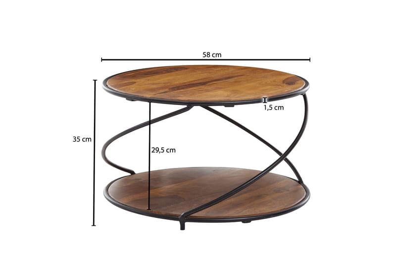 Wilhem Soffbord 58 cm Rund - Natur - Möbler - Bord & matgrupp - Soffbord