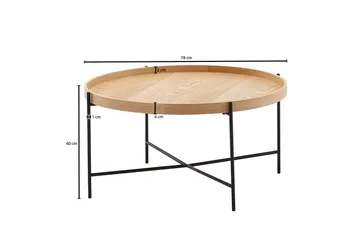 Wilhem Soffbord 78 cm Rund - Natur - Möbler - Bord & matgrupp - Soffbord