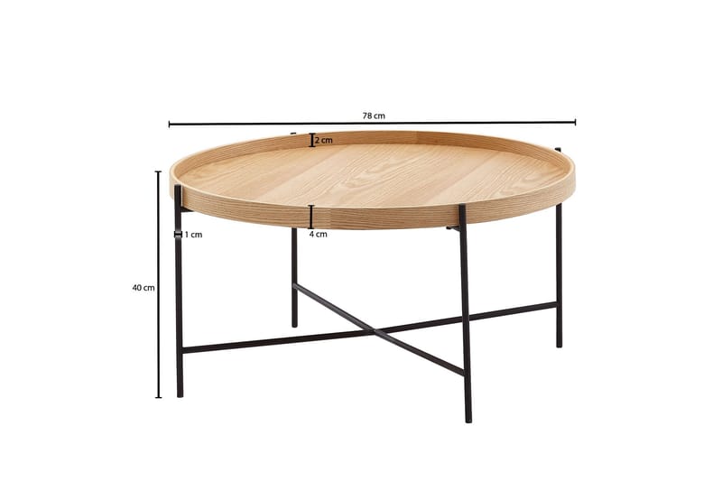 Wilhem Soffbord 78 cm Rund - Natur - Möbler - Bord & matgrupp - Soffbord