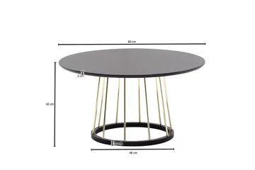 Wilhem Soffbord 80 cm Rektangulär - Svart - Möbler - Bord & matgrupp - Soffbord