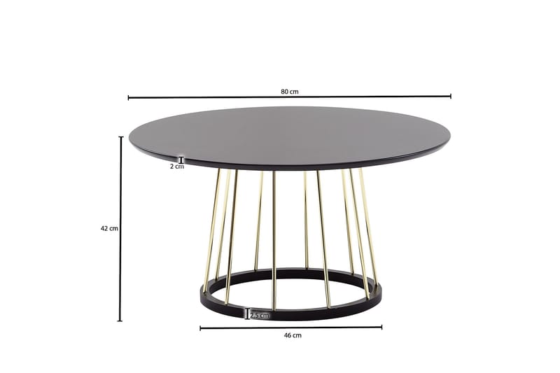 Wilhem Soffbord 80 cm Rektangulär - Svart - Möbler - Bord & matgrupp - Soffbord