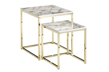 Willowdale Satsbord 45 cm - Vit/Grå/Guld - Möbler - Bord & matgrupp - Soffbord