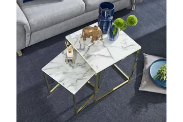 Willowdale Satsbord 45 cm - Vit/Grå/Guld - Möbler - Bord & matgrupp - Soffbord