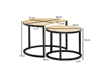 Willowdale Satsbord 60 cm Halvcirkel - Brun/Svart - Möbler - Bord & matgrupp - Soffbord