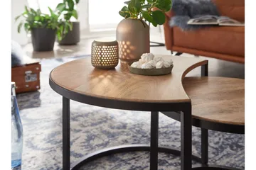 Willowdale Satsbord 60 cm Halvcirkel - Brun/Svart - Möbler - Bord & matgrupp - Soffbord