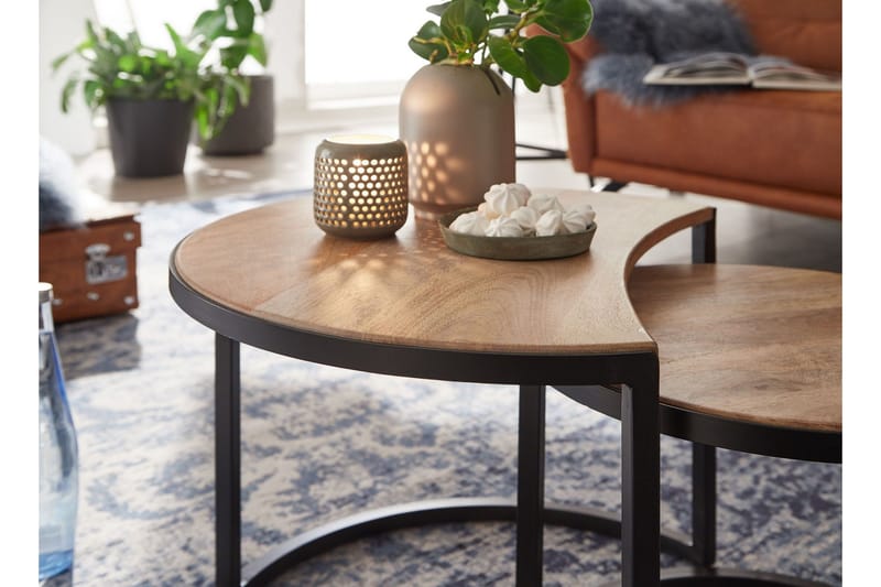 Willowdale Satsbord 60 cm Halvcirkel - Brun/Svart - Möbler - Bord & matgrupp - Soffbord